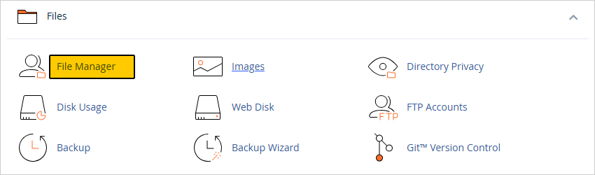 پیوند File Manager در سی پنل